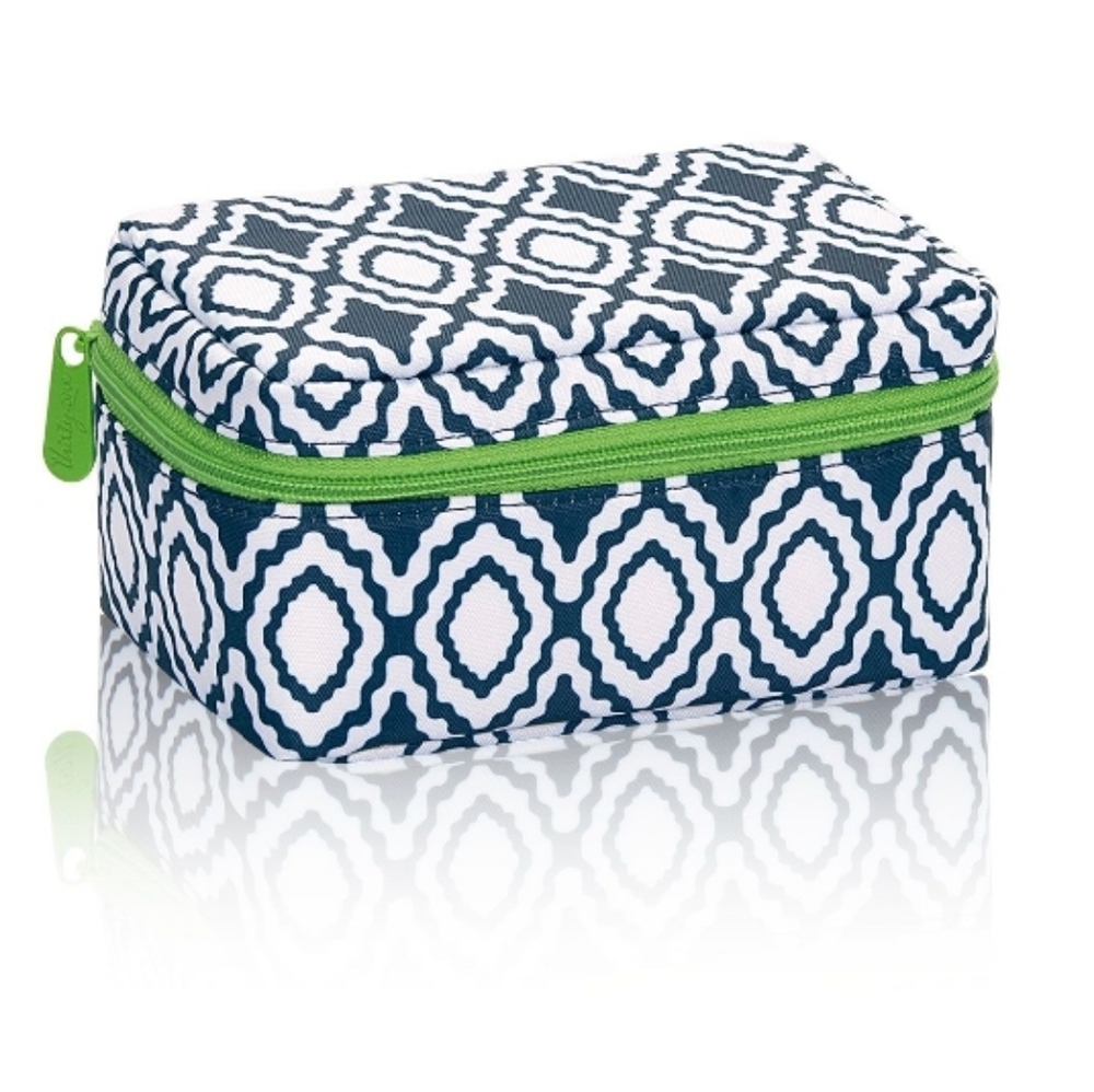 Thirty-one Baubles and bracelet case, Navy Pendent print
